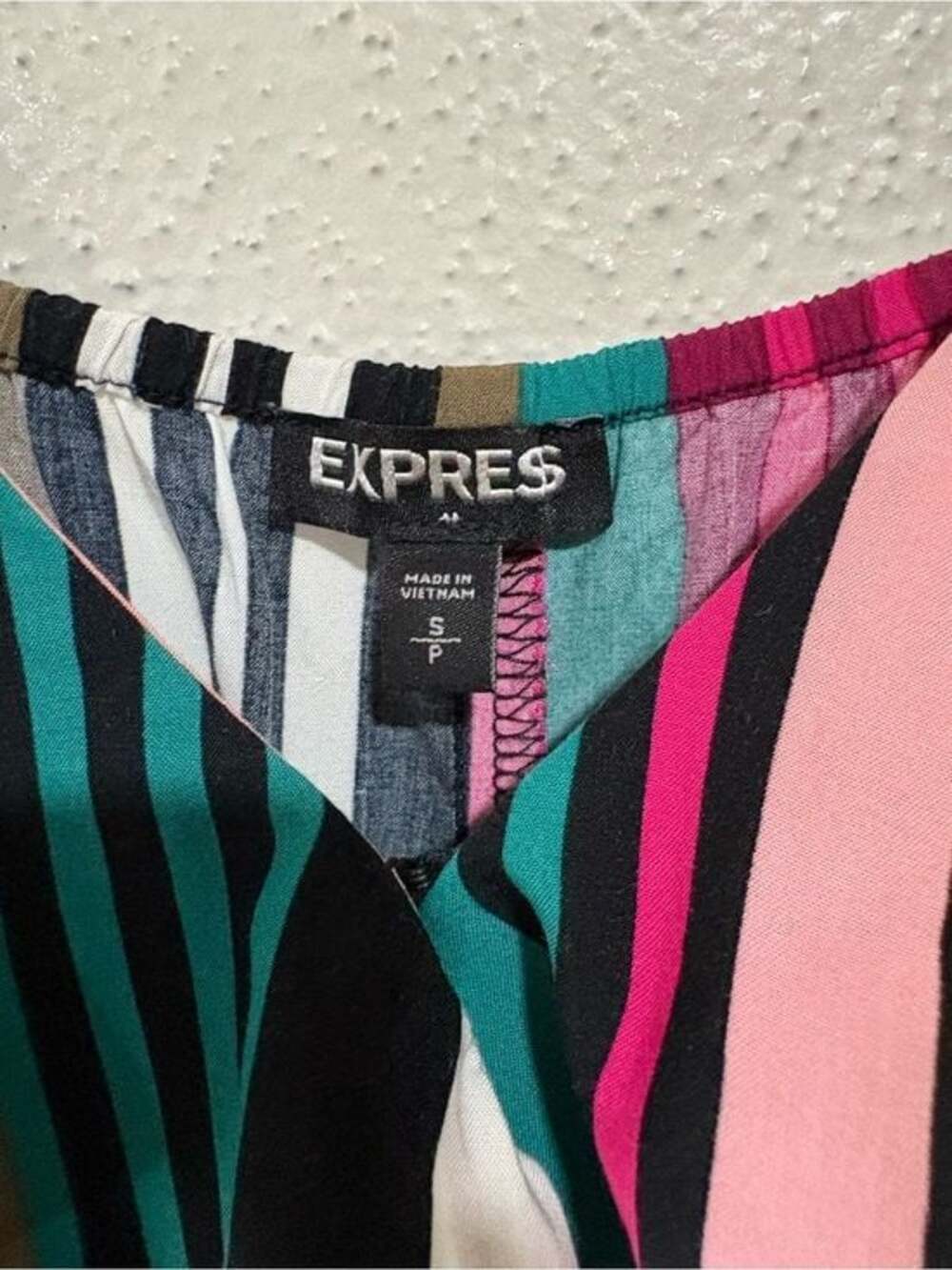 Express Colorful Striped Ruffle Dress | Size Small  (S/P) - Picture 4 of 4